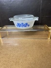 Vintage Anchor Hocking Fire King 12 Oz Casserole Dish #472  Corn Flower with Lid