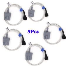 5Pcs Fit For N.o -nin 8500 7Pin Reusable SpO2 Sensor Adult Silicone Soft Probe