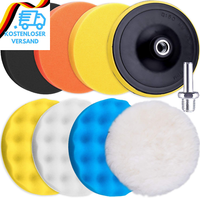 9 StüCk Auto Polierschwamm Set 180Mm Polierpad Kann Pneumatischen Elektrischen