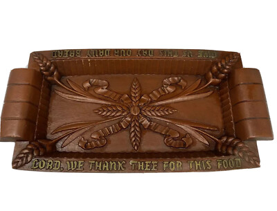 Vintage Burwood BREAD TRAY ''Give Us This Day Our Daily Bread'' USA