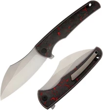 VDK Knives Vice Folding Knife 4" Bohler M390 Steel Blade Titanium/CF Handle