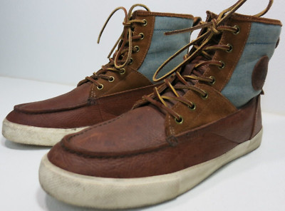 Polo Ralph Lauren Tynedale Canvas Deck Boat Boots Footwear Zapato Botas Men 11.5