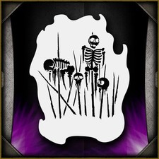 Spiked Skeleton 3 - Airbrush Stencil Template Airsick