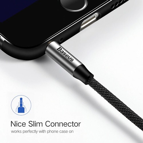Baseus 3.5mm Stereo Jack Audio Aux Braided Cable Male to Male - 0.5m 1m 1.5m 3m - Picture 7 of 11