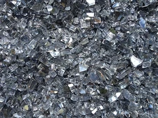 Gray Reflective Fire Glass  1/4", Size 2