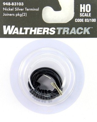 Walthers 948-83103 HO Code 83 or 100 Nickel Silver Terminal Joiners