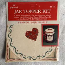 Hallmark Jar Topper Kit 6 6” Toppers - 8 Labels 
