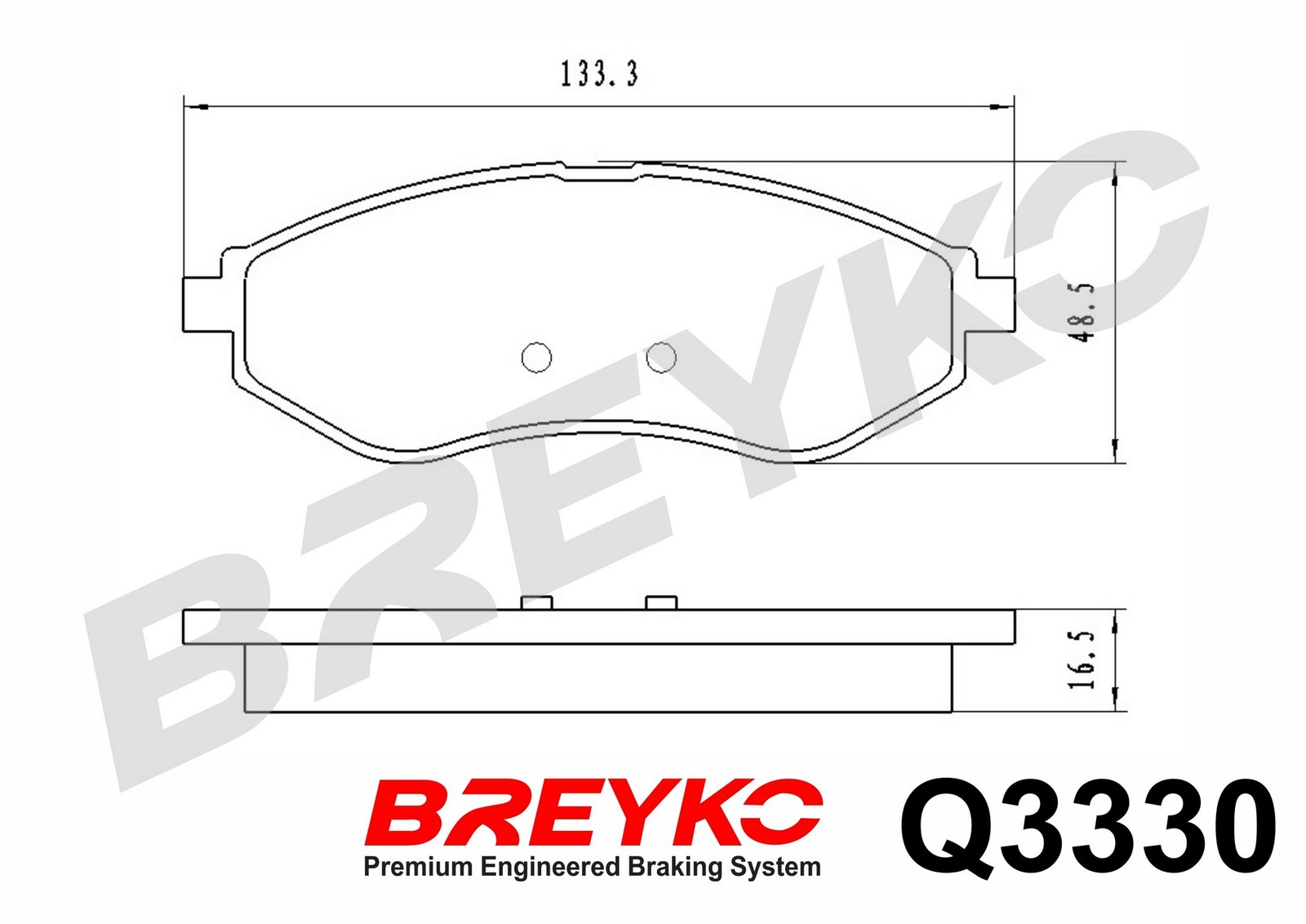 Fits VASCO BREYKO Q3330 HAM PADS. FRONT CHEVROLET AVEO / KALOS 05- DAEWOO KALOS