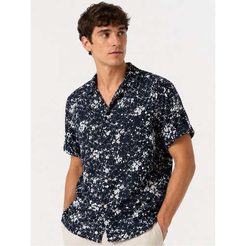 Julian & Mark Abstract Splatter Print Button-Up Shirt – Men's Large