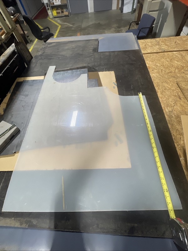 Plastic Sheet .09” Thick Plastic Frosted Sheet