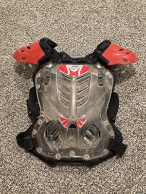 FOX Racing Youth Chest Protector - Size Youth Small - Red / Clear
