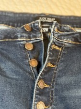 Judy Blue Jeans Women's Size 22W Skinny Fit Button Fly Distressed Blue Denim