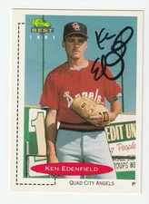 Ken Edenfield Signed 1991 Classic Best Card Auto California Angels Autograph COA