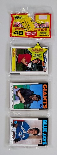 1986 Topps Baseball Rack Packs (3 Pack Lot) Boggs & Bochy on Back - Picture 2 of 4