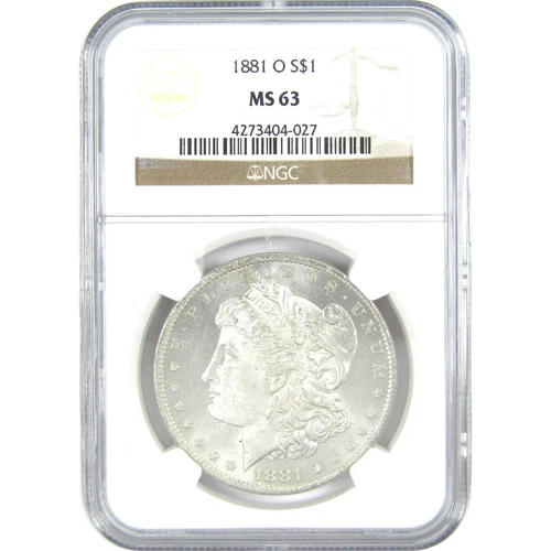 1881 O Morgan Dollar MS 63 NGC Silver $1 Uncirculated Coin SKU:I16432