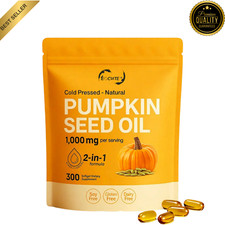 Pumpkin Seed Oil 1000mg  Saw Palmetto 300 Softgels  Prostate Support USA