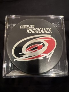 Seth Jarvis Signed Carolina Hurricanes Puck