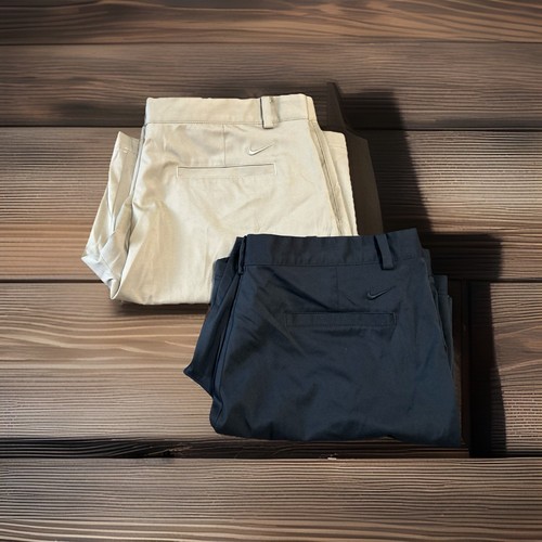 Nike Golf Dri-Fit Shorts Tour Performance Mens 38 Light Weight Black Khaki Lot 2 - Picture 4 of 4