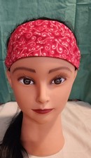 handmade Fabric headband Swirly Red
