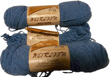 2+ Skeins Mary Maxim Heirloom Blue Shade 142 Sport Weight Nylon Acrylic 2 oz
