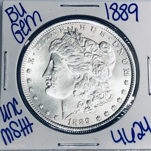 1889 BU UNCIRCULATED MORGAN SILVER DOLLAR AUTHENTIC U.S. MINT FREE SHIPPING 4624