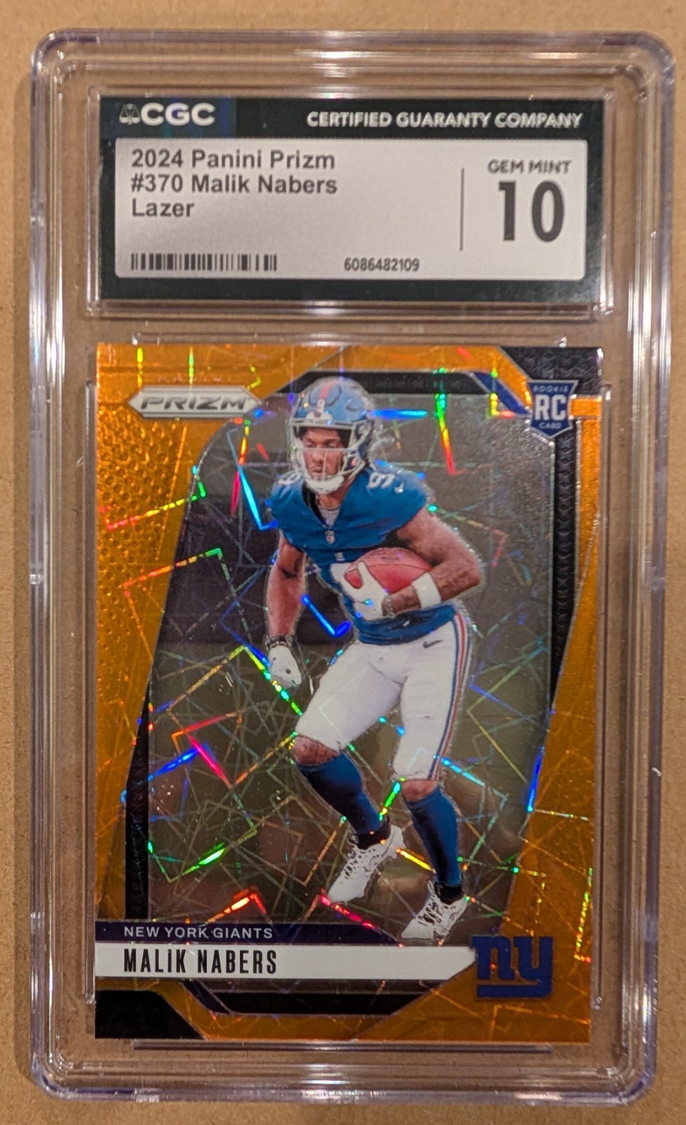 2024 Panini Prizm - Malik Nabers #370 Lazer Prizm (RC) NY Giants