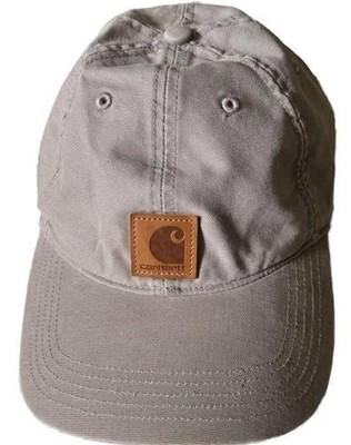 CARHARTT Sage Olive Green Logo Canvas Strapback Essential Hat Cap WIP OSFM