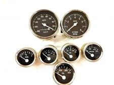 Smiths Replica Tacho KMPH ACW + U/min Elektronik elektrisch 85 mm + 5 Stück E...