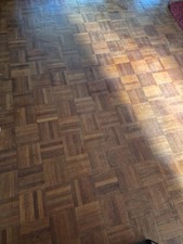 Teak Parquet Flooring Reclaimed. 6 Inch x 1 Inch X3/8 Inch Thick.