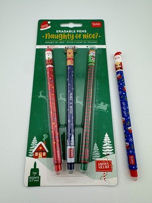 LEGAMI - naughty or nice? - 3 löschbare Gelstifte + Santa Claus - Neu & OVP
