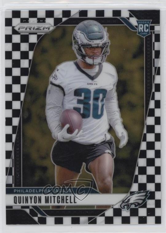 2024 Panini Prizm Rookies Black & White Checker Quinyon Mitchell Rookie RC 1f9u