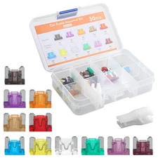 30Pcs Car Blade Fuse Assortment Assorted Kit Blade for Auto Truck Automotive