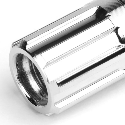 OPEN-END CHROME STEEL SPLINE 16 WHEEL LUG+4 LOCK NUT+KEY M12X1.25 25MMx45MM - Picture 3 of 5