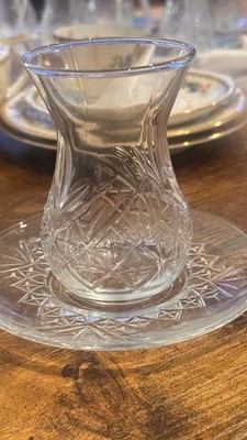 Pasabahce Timeless Turkish Tea Glass and Saucer Set