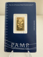 5g Gold Bar Rosa Minted PAMP 3715.50 per troy oz