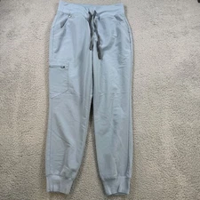 FIGS Zamora Scrub Pants Technical Collection Light Blue Women's S Petite