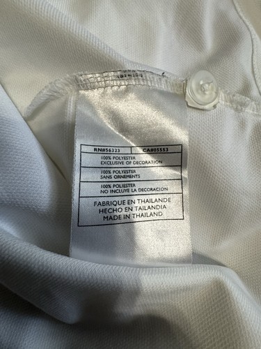 Camisa polo de golf Nike para hombre XL manga corta Dri-FIT blanca seca - Imagen 11 de 11