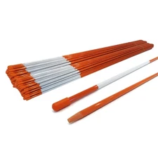 (Pack of 500) 5/16" Orange Walkway Poles with Reflector, Heavyduty Fiberglass