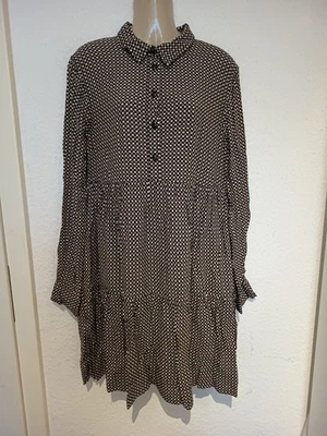 GANNI Kleid Gr. 40 Kariert Viskose Ecovero Hemdblusenkleid Midi Neu - Bild 1 von 4