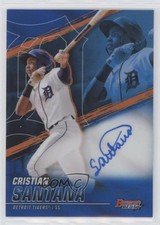 2021 Bowman's Best of Blue Refractor 5/150 Cristian Santana #B21-CS Auto 0hw6