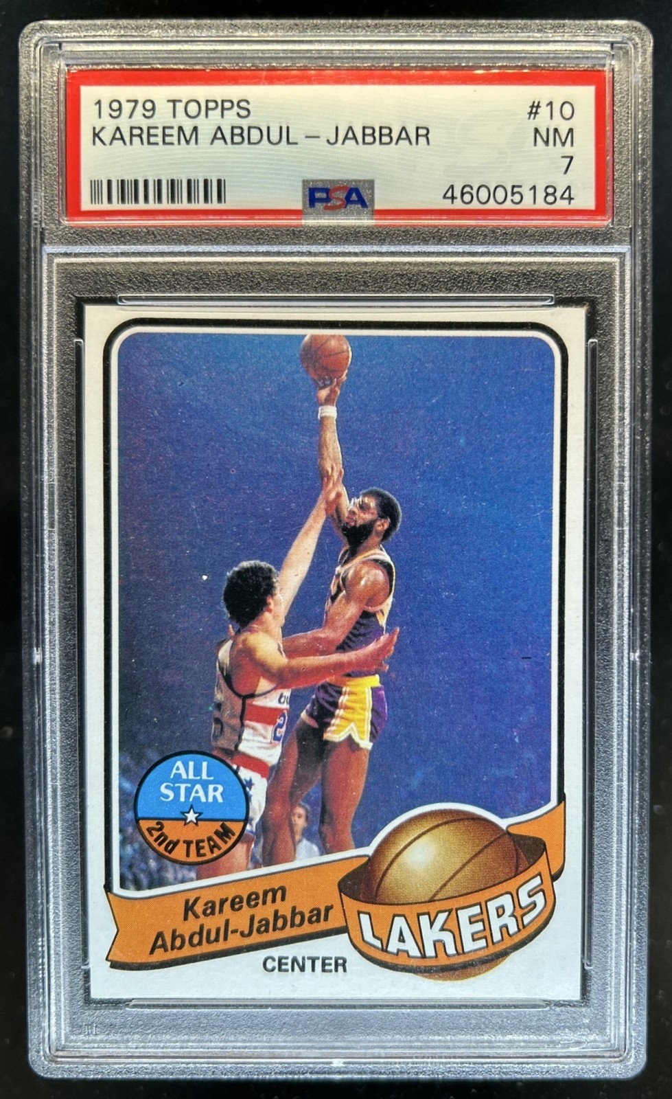 1979-80 Topps Kareem Abdul-Jabbar All-Star #10 Lakers PSA 7 view 1