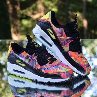 Nike Air Max 90 Familia LHM Men's Size 9 Black Multicolor Custom