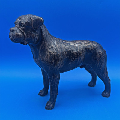 NORTH LIGHT ENGLAND COLD CAST RESIN BRONZE FIGURINE OF A BULLMASTIFF DOG 1986