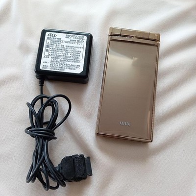 Sony Ericsson W64S Garakei Shine Gold au Flip Phone Vintage Cell