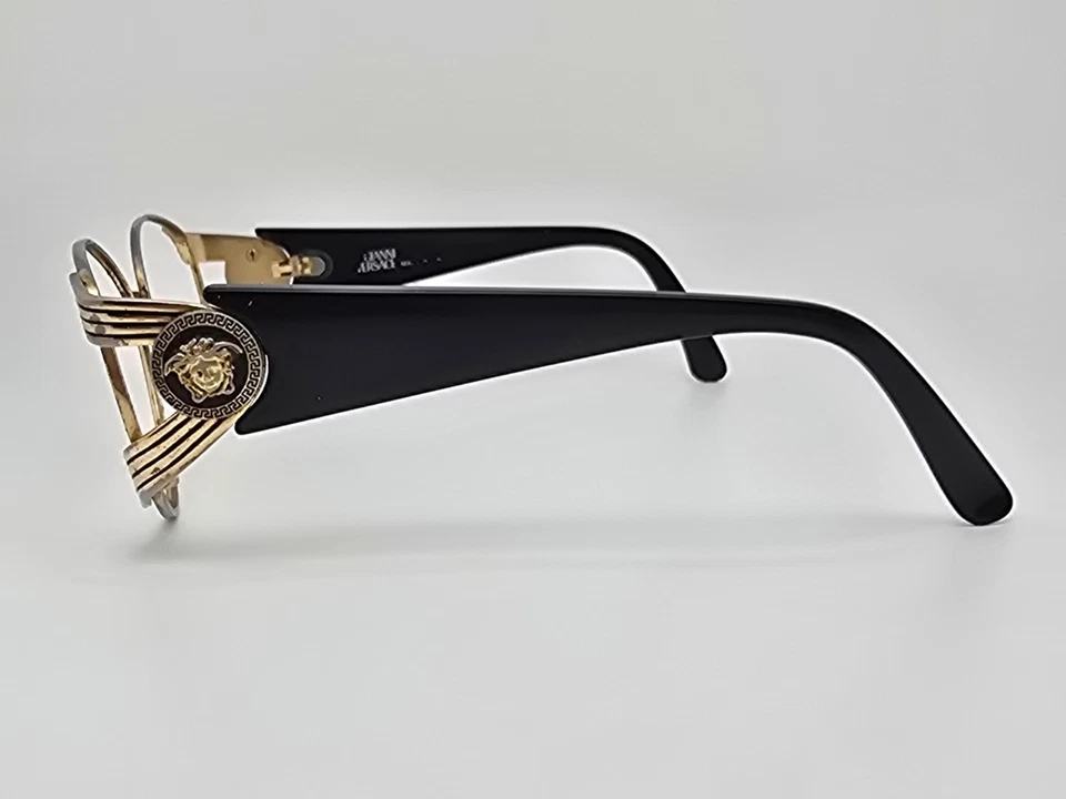 Gafas de sol Versace Mod S64 Col 16L doradas negras marco Italia 55-19-125 Foto 4 de 4