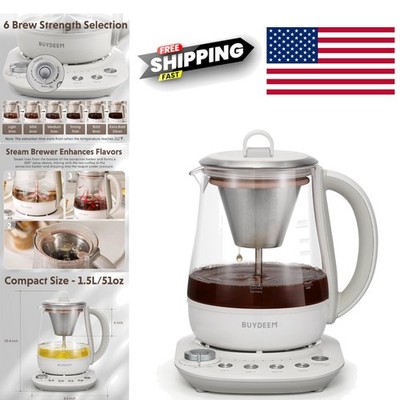 Fully Automatic Electric Kettle with 6 Brew Strengths and 4 Temperature Settings