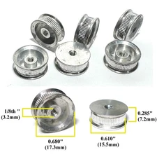 3pr Vtg. TRADESHIP USA 1/24 1/32 Slot Car ALUMINUM WHEELS 5/40 Thread 15x7 Nice!