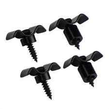 4Pcs Black Guitar String Trees Retainer Guides w/ Screws for Guitar Bass Parts