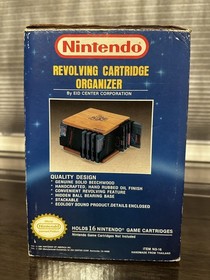1980s E.I.D. OFFICIAL NINTENDO WOODEN NES GAME CARTRIDGE RACK SUPER MARIO BROS 3