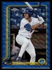 Spencer Nivens 2025 Topps Chrome Pro Debut Blue Wave Refractor Card /150 #PDC-72